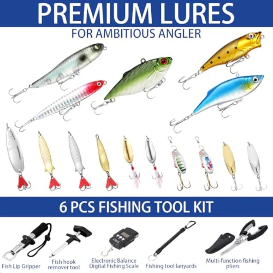 310 Pcs Telescopic Fishing Rod and Reel Combo Pink Set