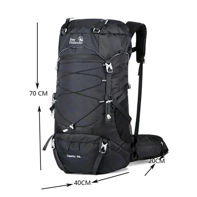 Men's Hiking Backpack 50L Waterproof Rucksack For Camping