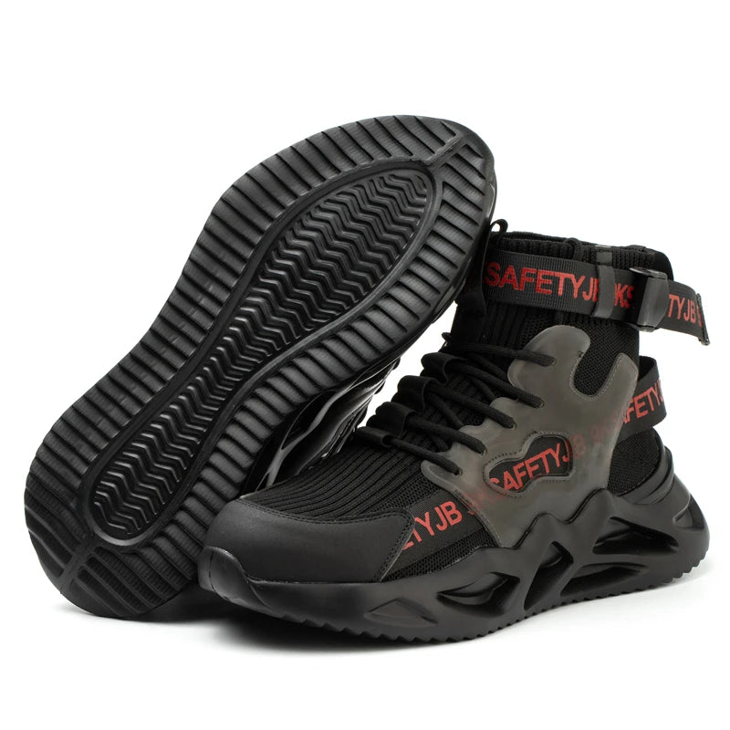 Men Safety Steel Toe Boots Non Slip Work Shoes Anti Shock