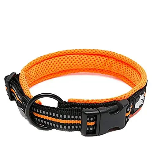Truelove Adjustable Nylon Dog Collar Reflective Soft Padded