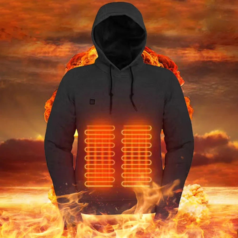 USB Heated Hoodie for Men and Women with 3 Heat Levels