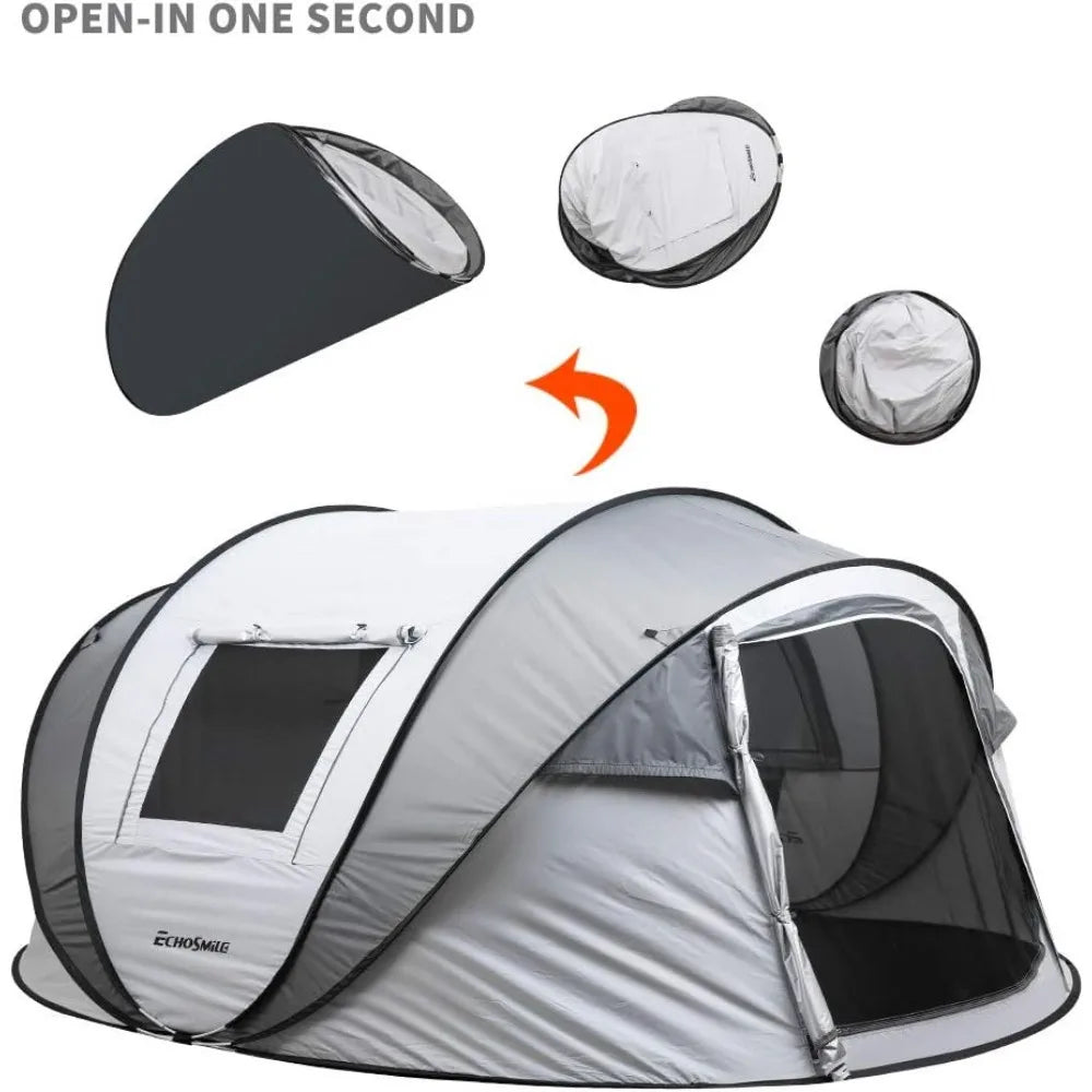 Camping Instant Pop Up Tent For 2 10 People Water Resistant