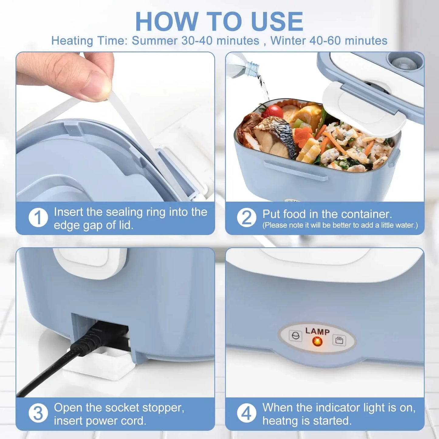 NoEnName Null Electric Lunch Box Portable Food Warmer