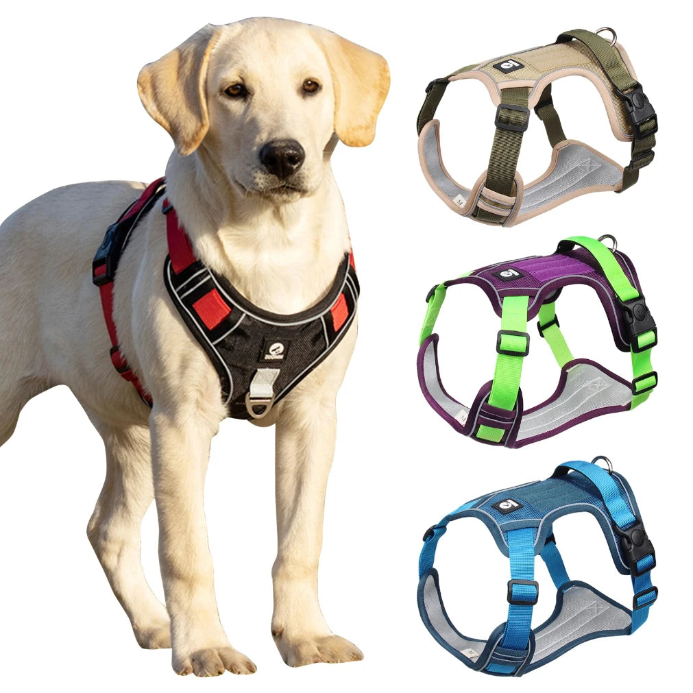 Reflective Dog Harness 1680D Waterproof Oxford Vest Large