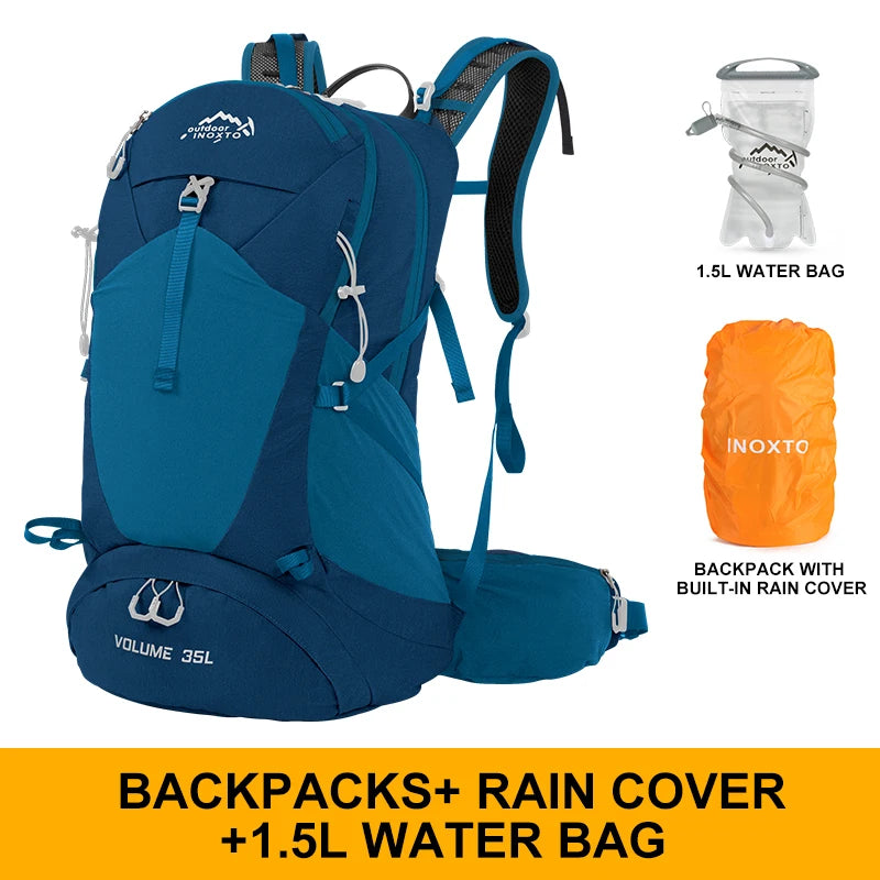 Unisex 35L Mountaineering Backpack Waterproof Hiking Bag