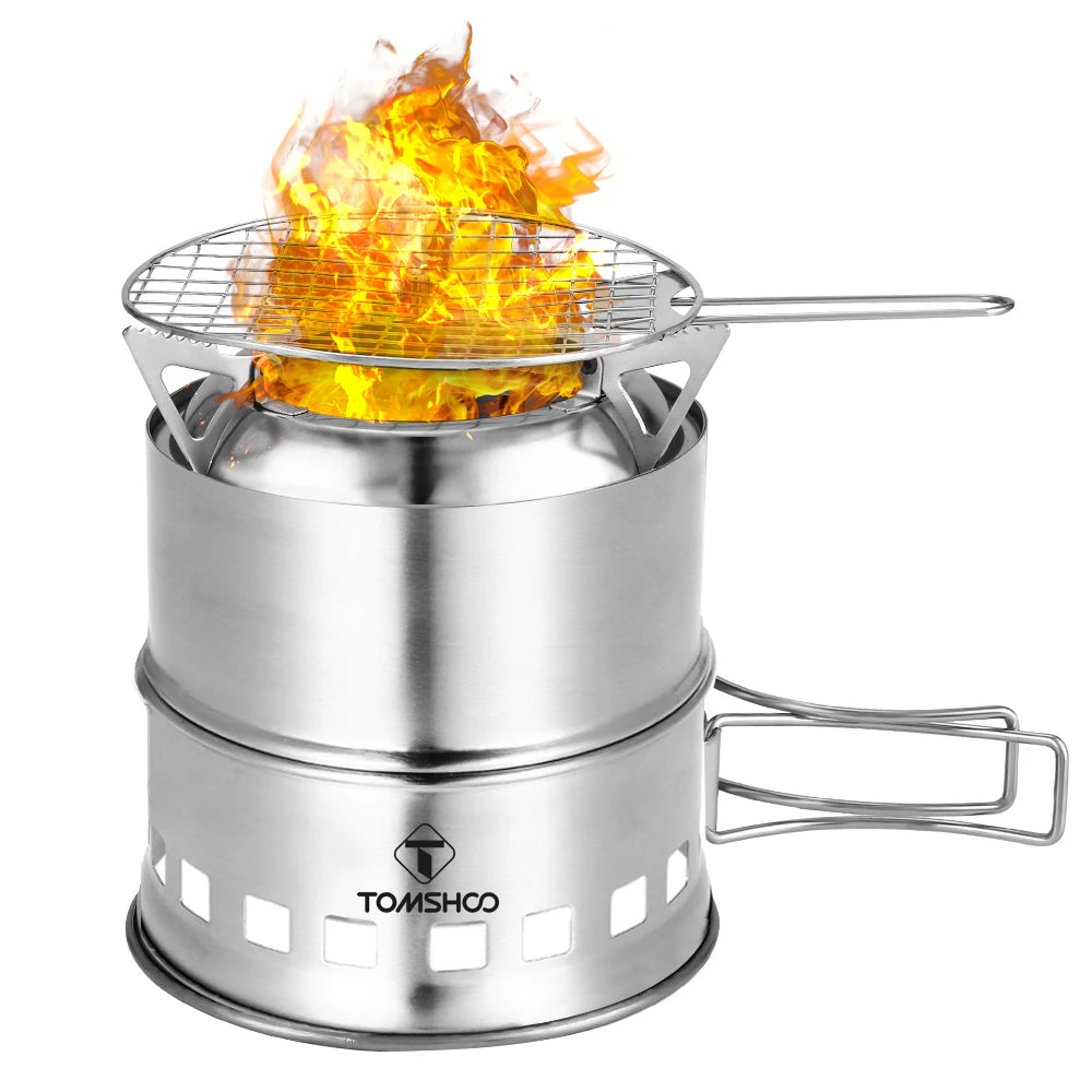 VGEBY Portable Folding Windproof Wood Burning Stove