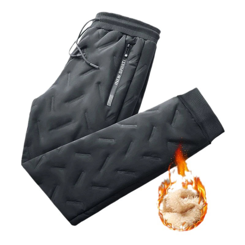 Winter Thickened Women Pants Drawstring Warm Trousers