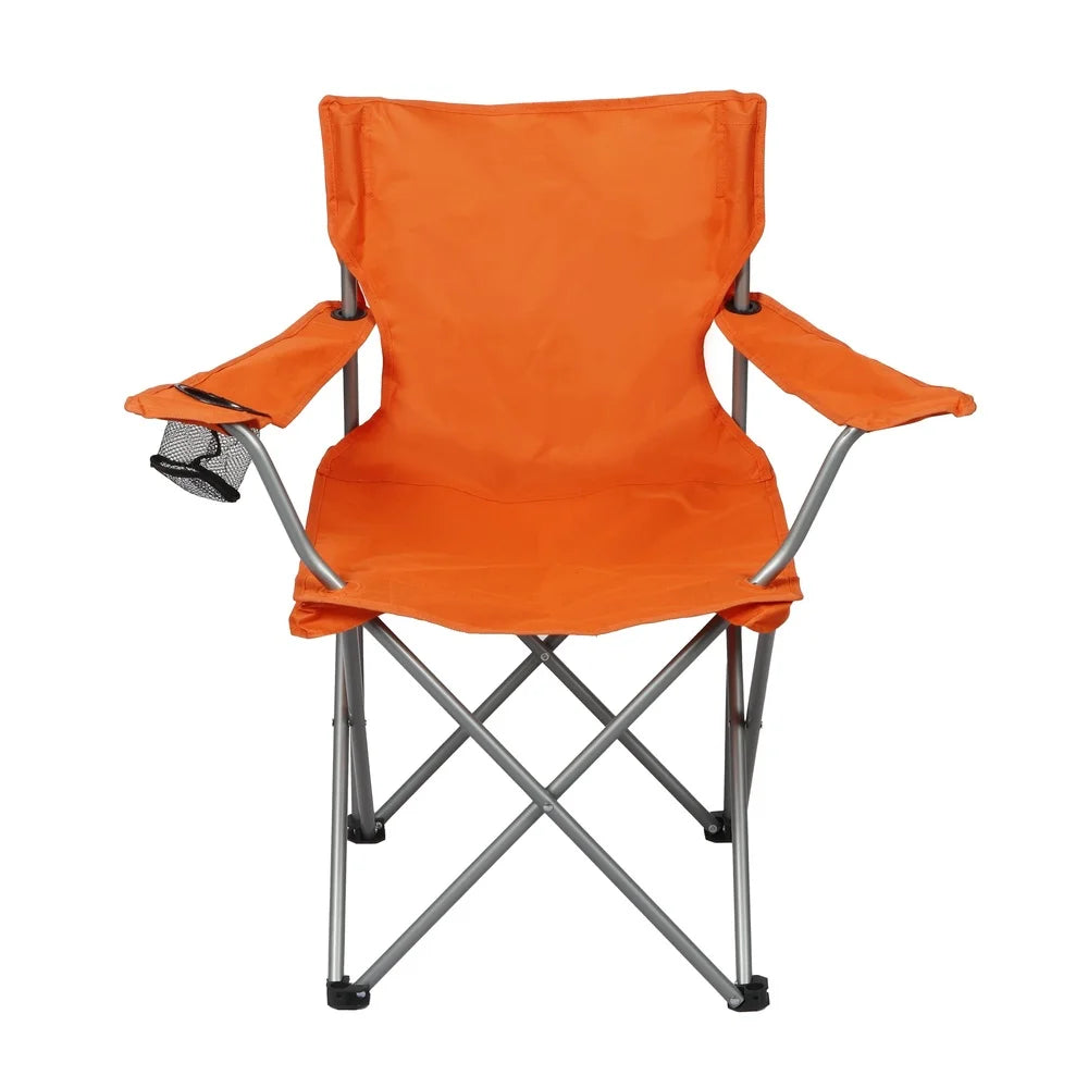 2 Pack Folding Camp Chairs With Cup Holder Portable