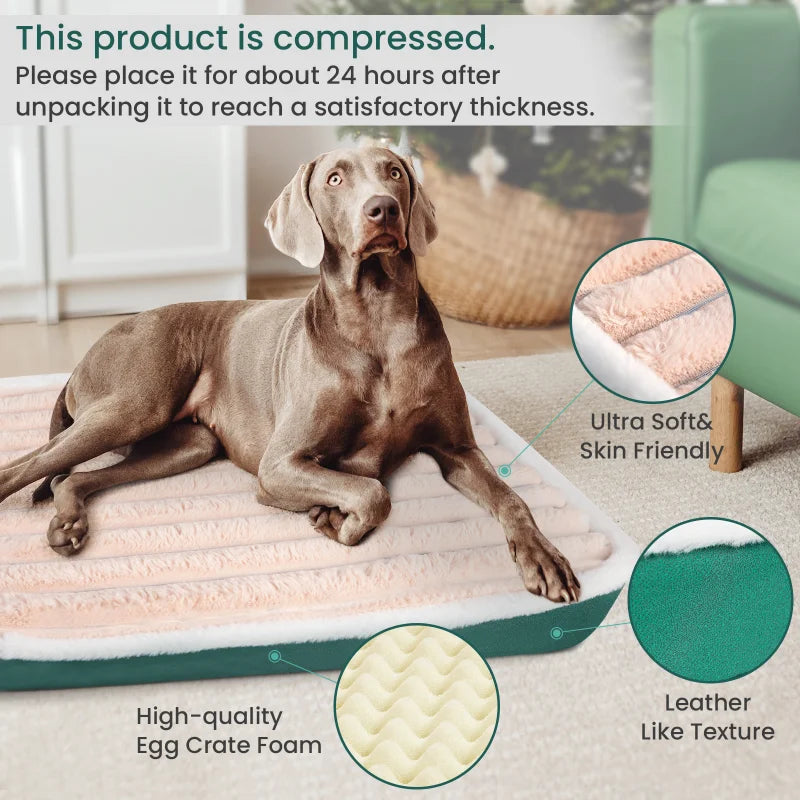 Removable Zipper Dog Bed Mat With Washable Cover For Pets