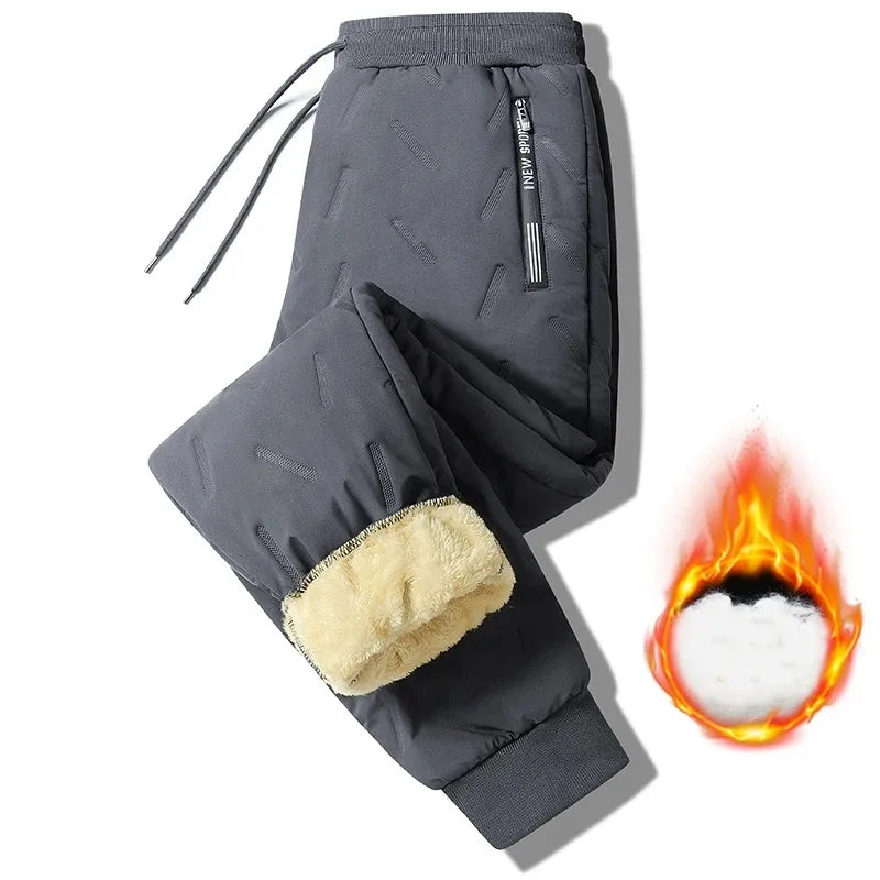 Winter Thickened Women Pants Drawstring Warm Trousers