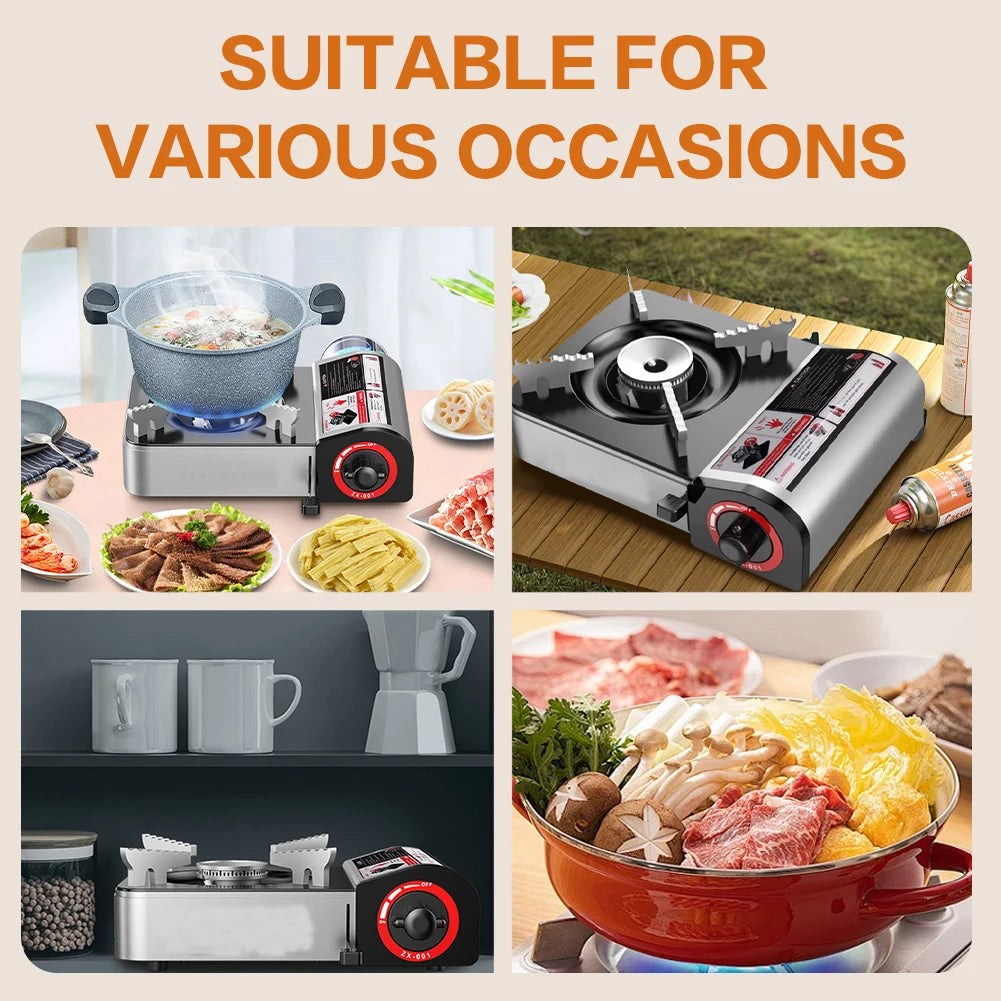 Shunmaii Portable Butane Camping Stove with Adjustable Flame