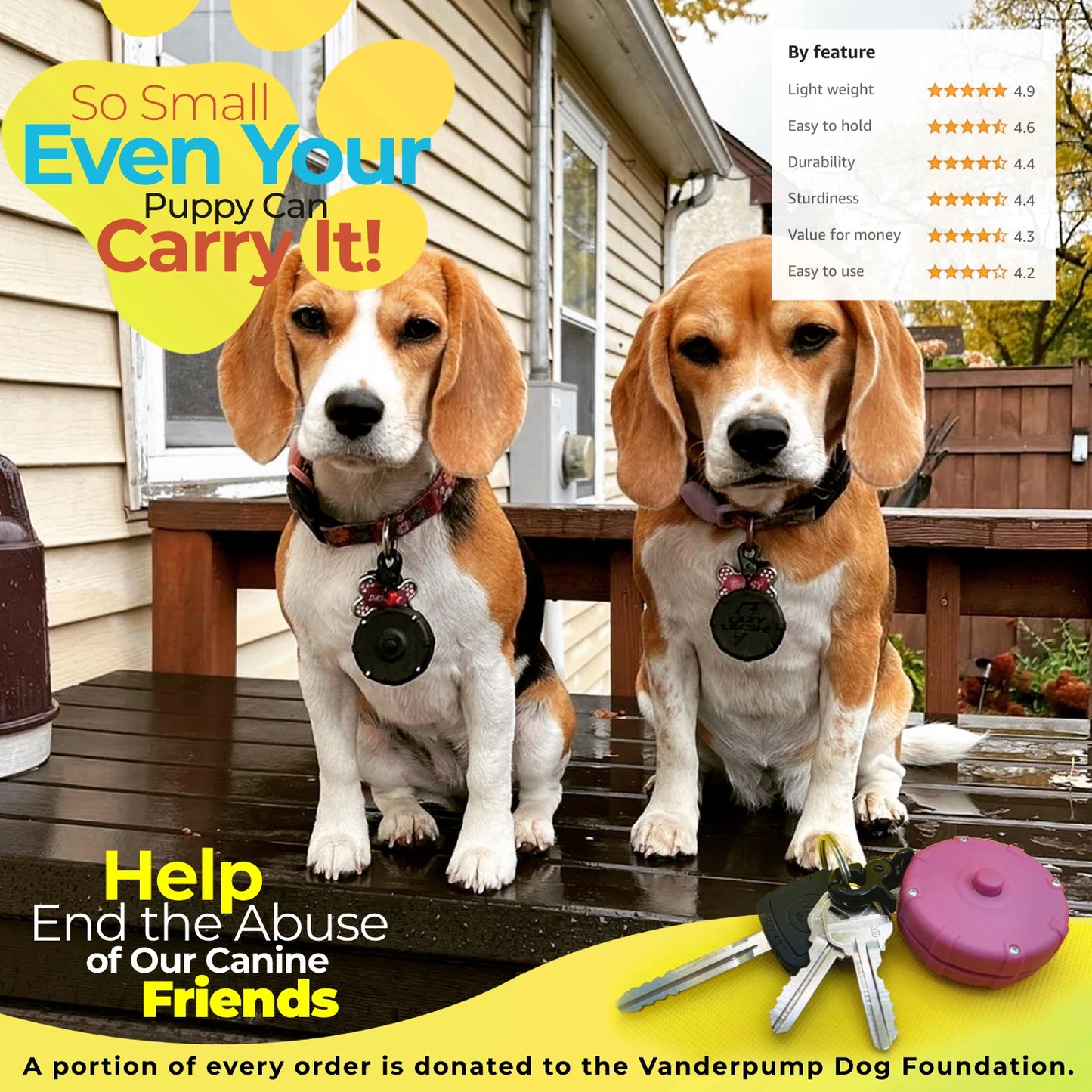 Safe Easy Lightweight Clip On Power Leash For Dogs Pro