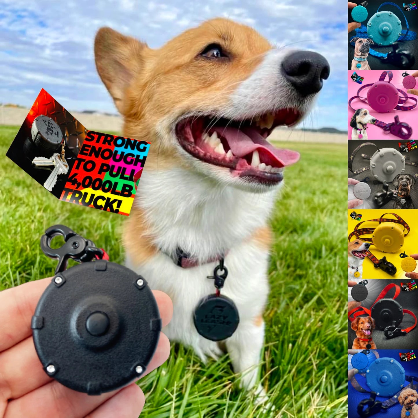 Safe Easy Lightweight Clip On Power Leash For Dogs Pro