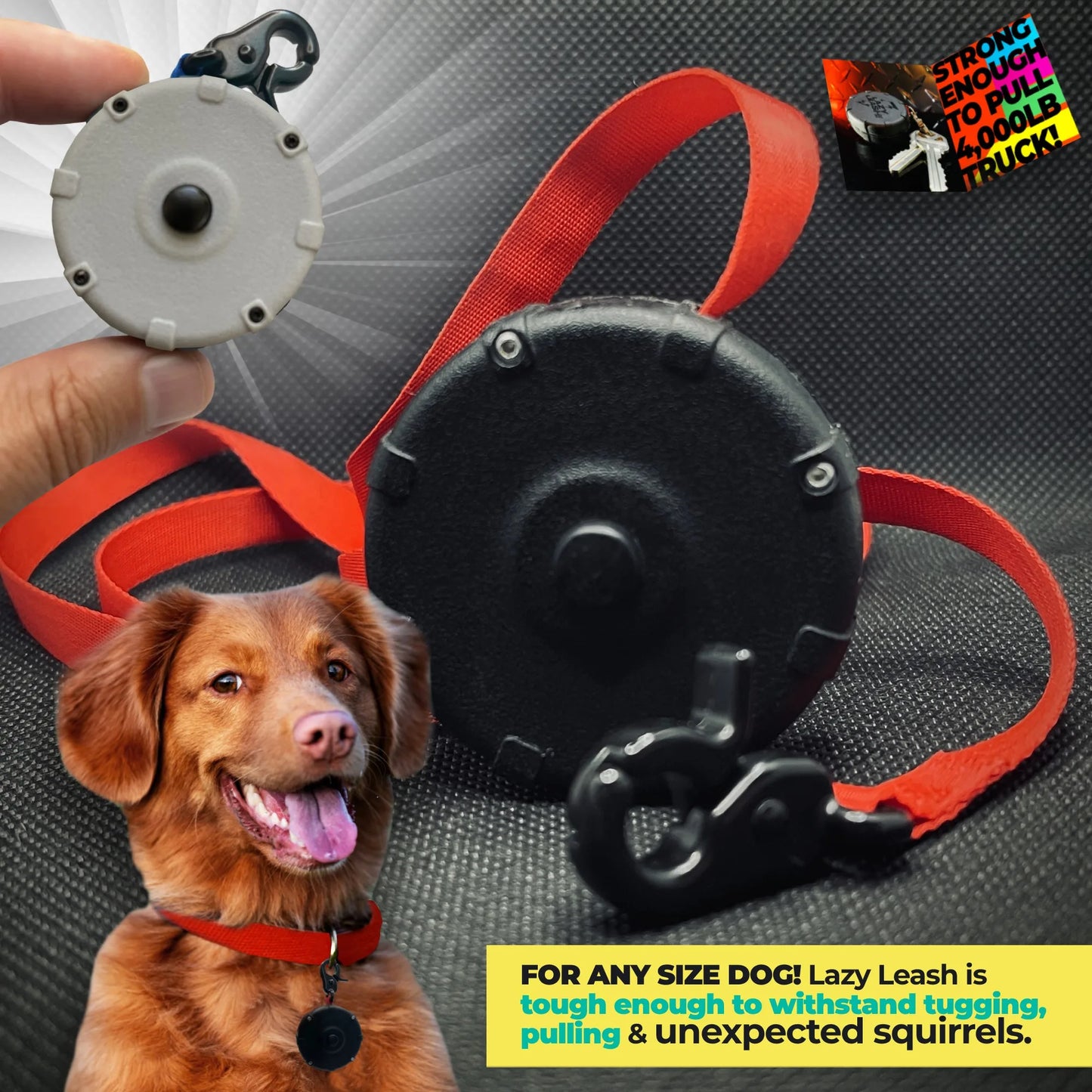 Safe Easy Lightweight Clip On Power Leash For Dogs Pro