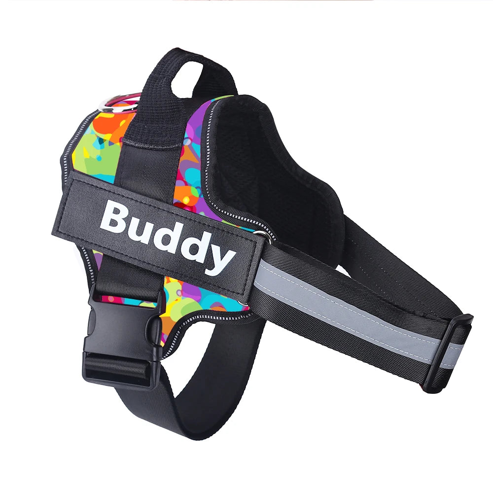 Personalized Reflective No Pull Dog Harness for Outdoor Walks