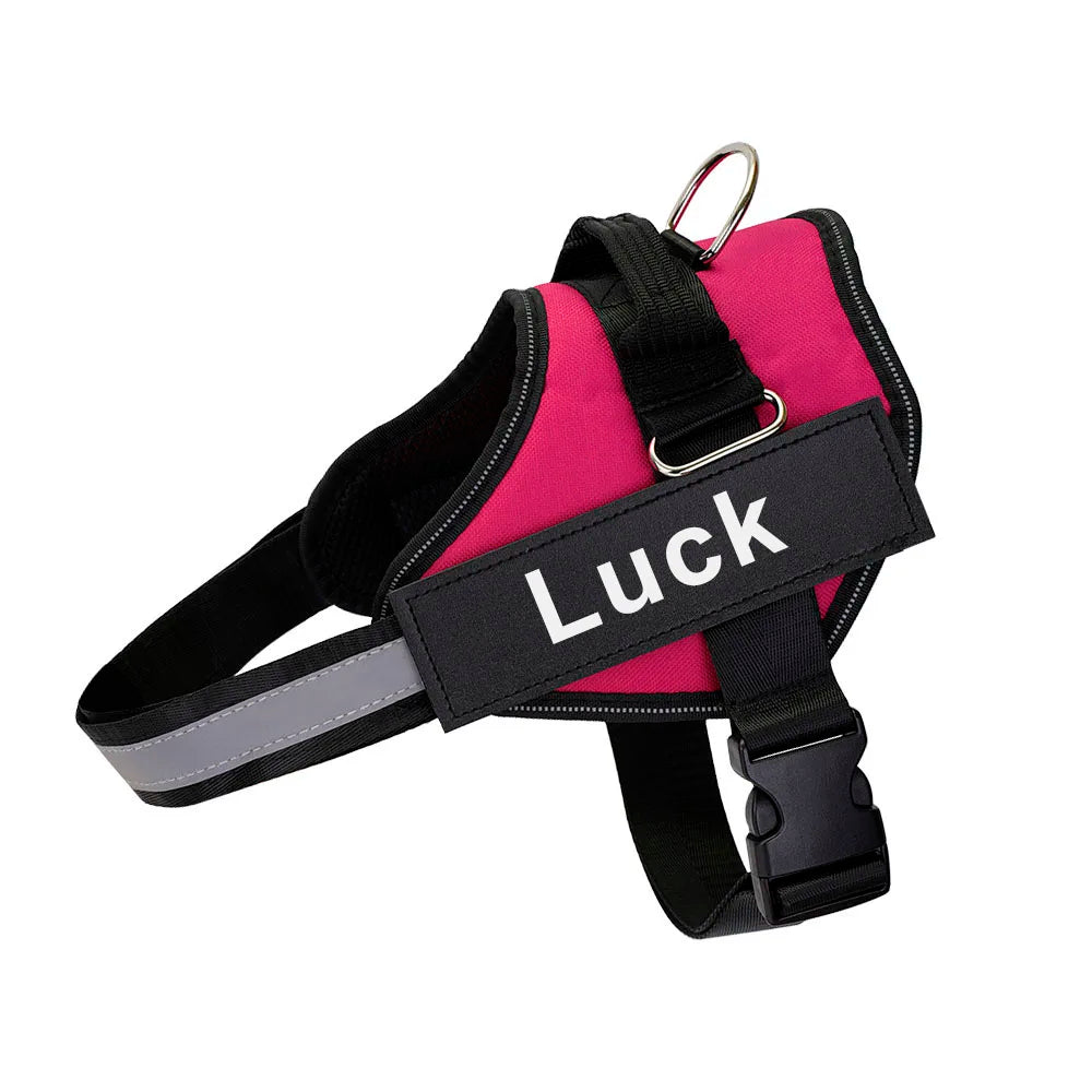 Customized Reflective Breathable Dog Harness With ID Patch