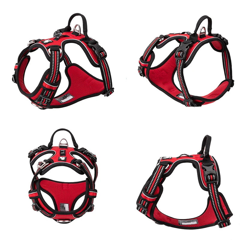 Reflective No Pull Dog Harness Adjustable Nylon Vest