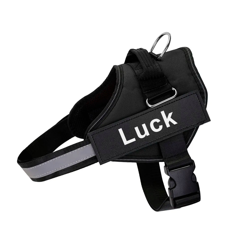 Customized Reflective Breathable Dog Harness With ID Patch