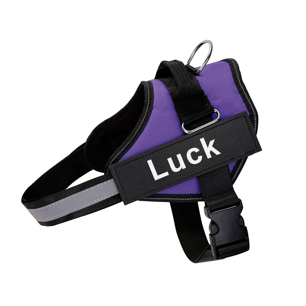 Customized Reflective Breathable Dog Harness With ID Patch