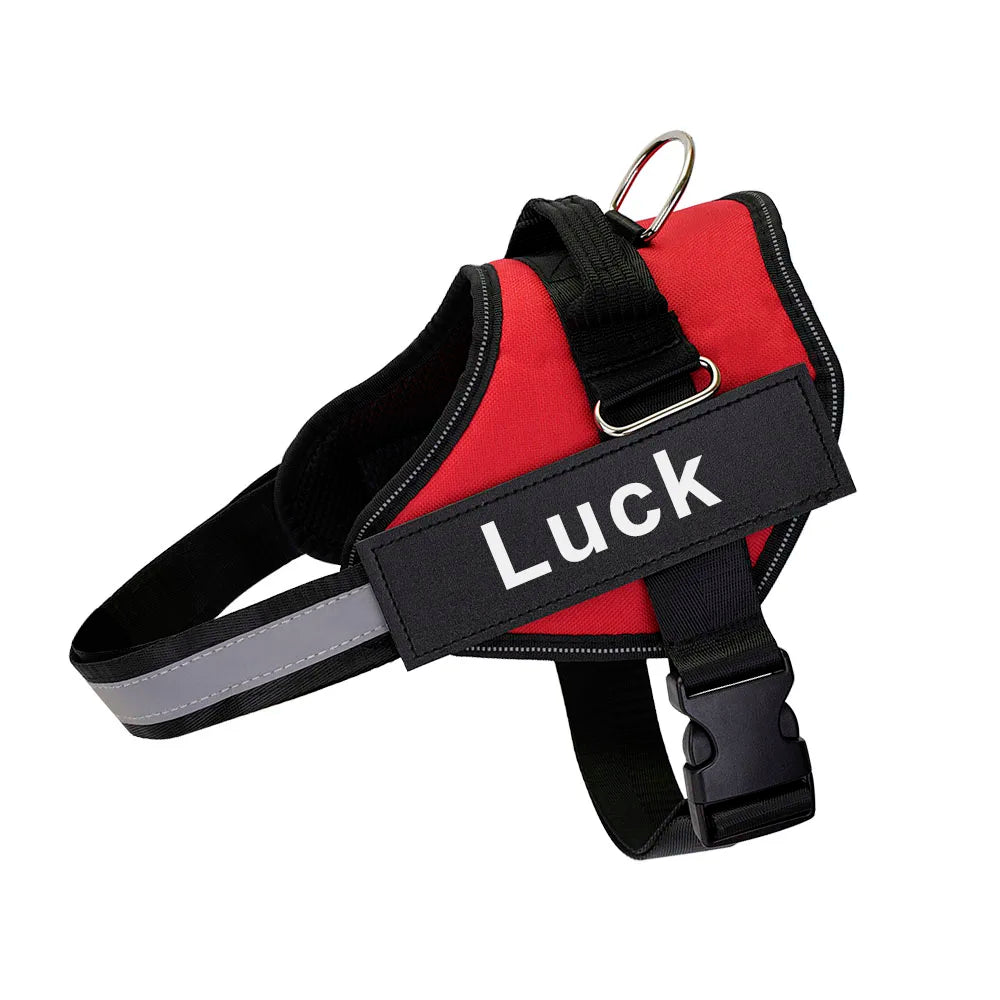Customized Reflective Breathable Dog Harness With ID Patch