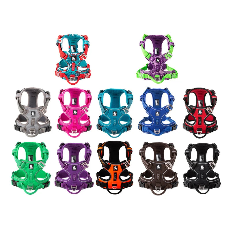 Reflective No Pull Dog Harness Adjustable Nylon Vest