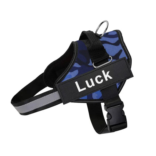 Customized Reflective Breathable Dog Harness With ID Patch