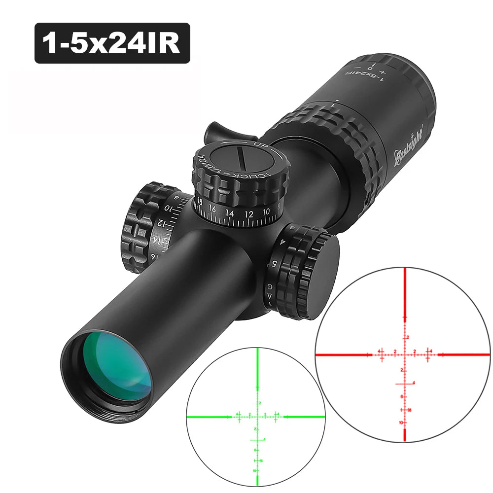 1-5X24 Tactical Optical Rifle Scope with Illuminated Reticle
