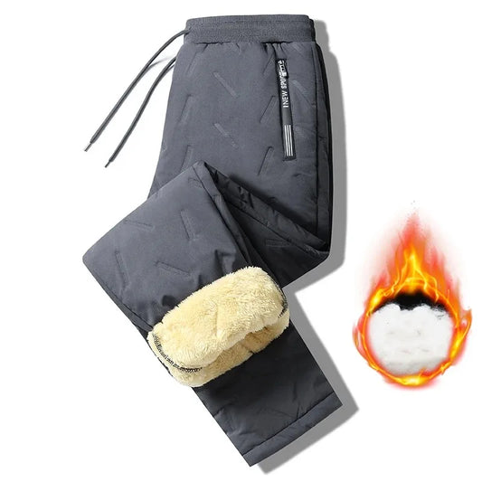 Winter Thickened Women Pants Drawstring Warm Trousers