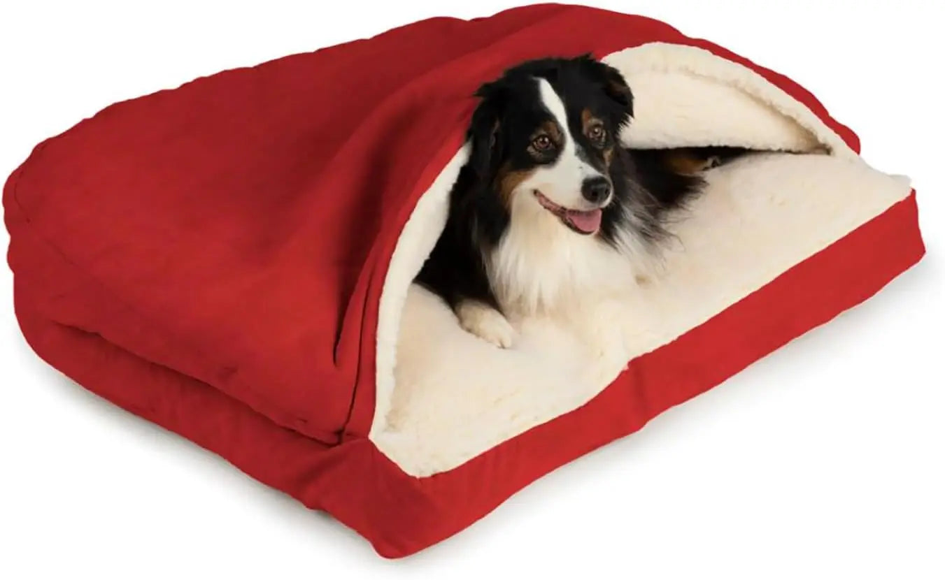 Cozy Cave Rectangle Dog Bed for Medium and Large Dogs