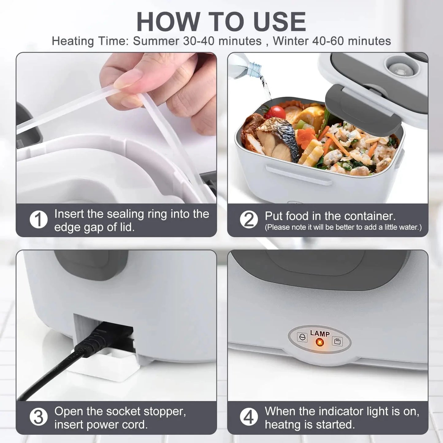 NoEnName Null Electric Portable Food Warmer Lunch Box