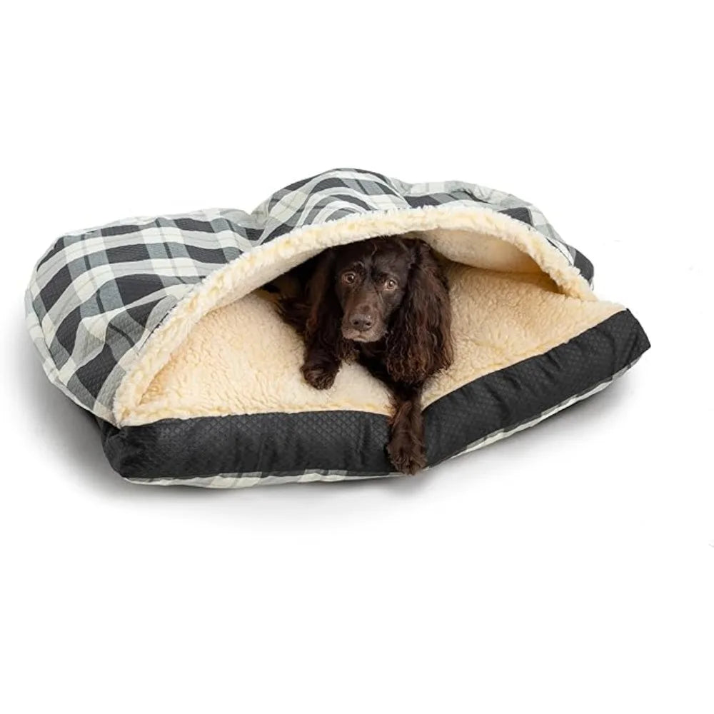 Cozy Cave Rectangle Dog Bed for Medium and Large Dogs
