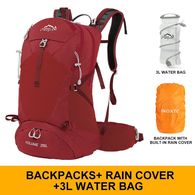 Unisex 35L Mountaineering Backpack Waterproof Hiking Bag