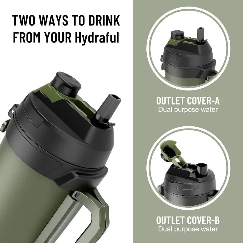 128oz Insulated Stainless Steel Sports Water Jug for Outdoor Use