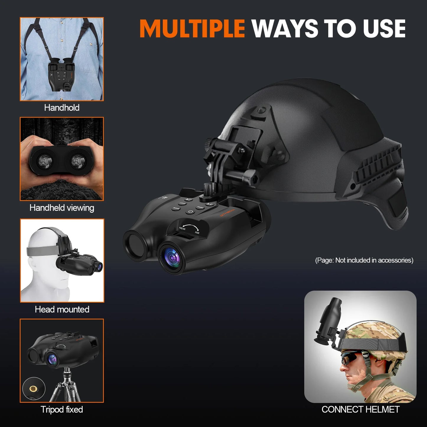 GTMEDIA N4 Night Vision Goggles with Head Strap for Outdoor Use