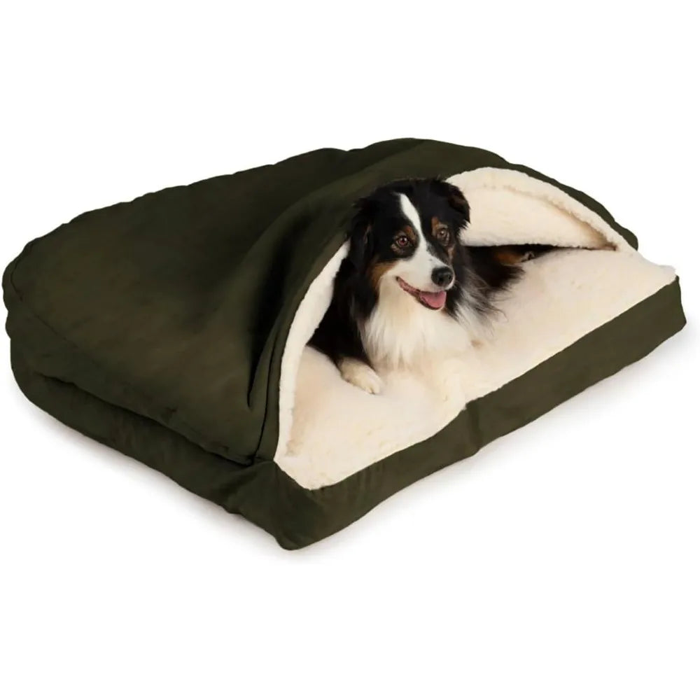 Cozy Cave Rectangle Dog Bed for Medium and Large Dogs