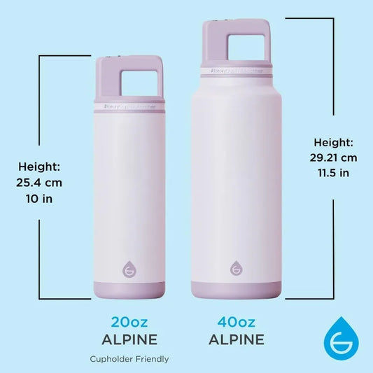 Alpine Flip N Sip 20 Oz Insulated Stainless Steel Water Bottle