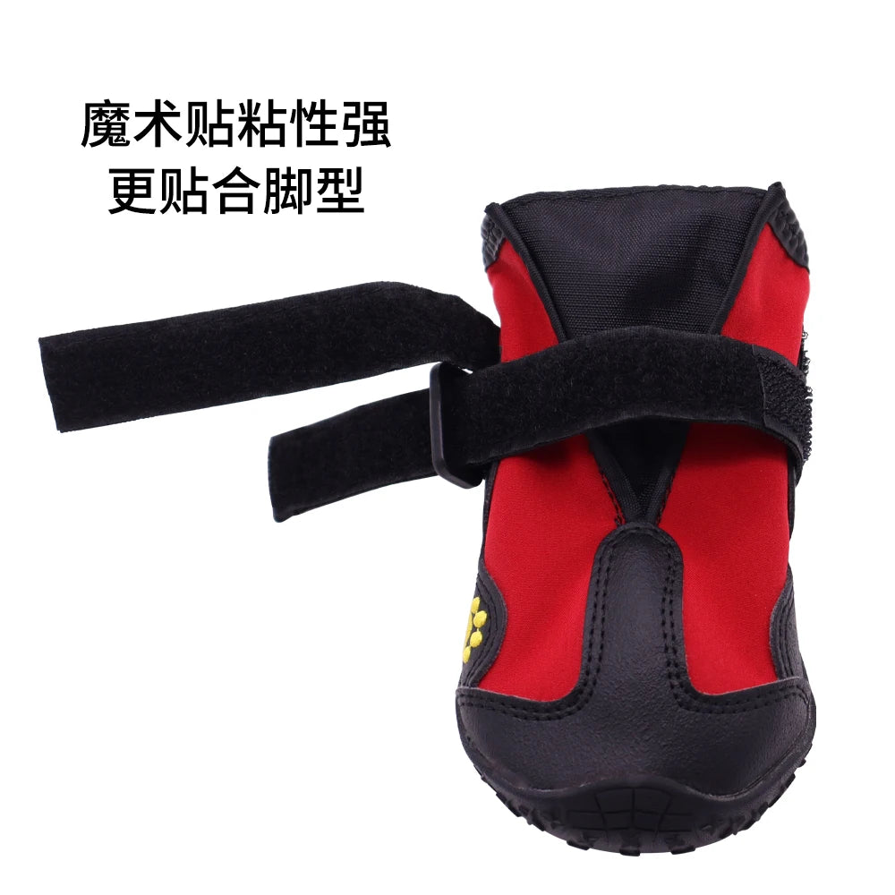 Winter Warm Dog Shoes Waterproof Anti Slip Fleece Boots