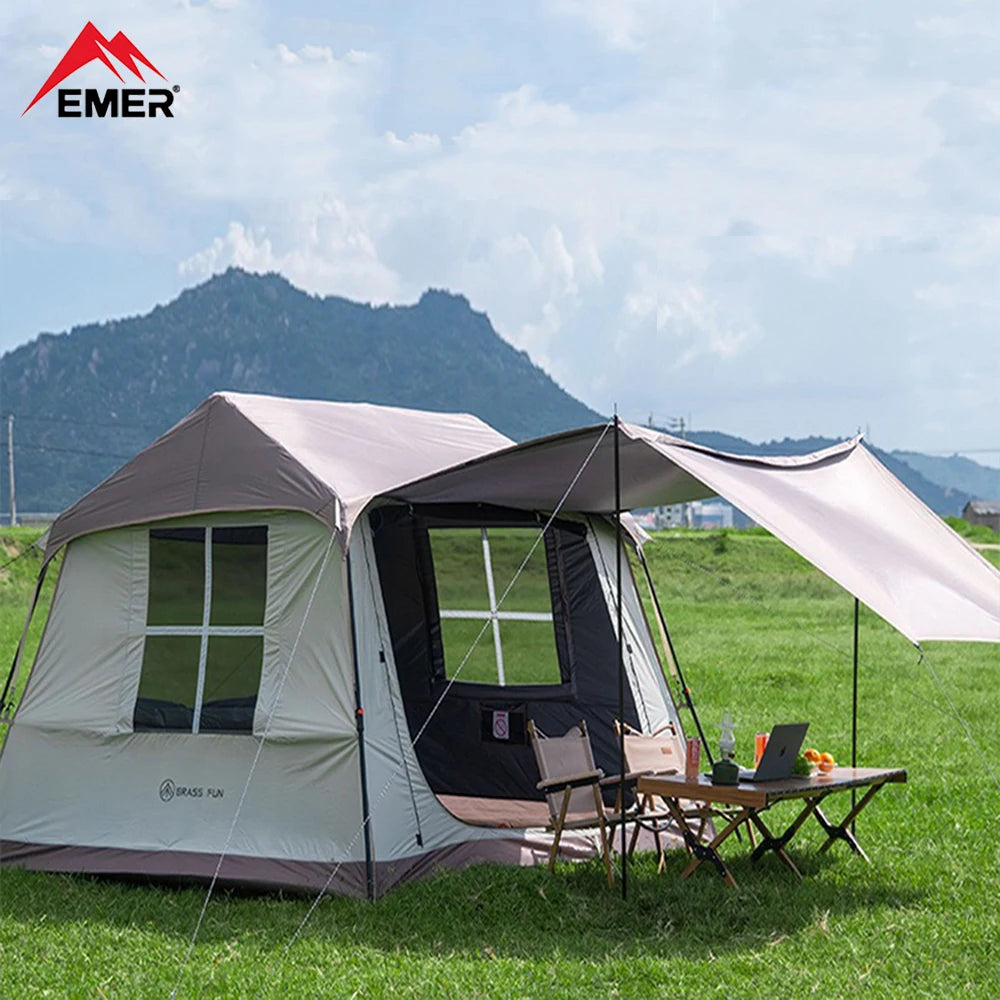 EMER 5 To 8 Person Waterproof Camping Tent With Canopy