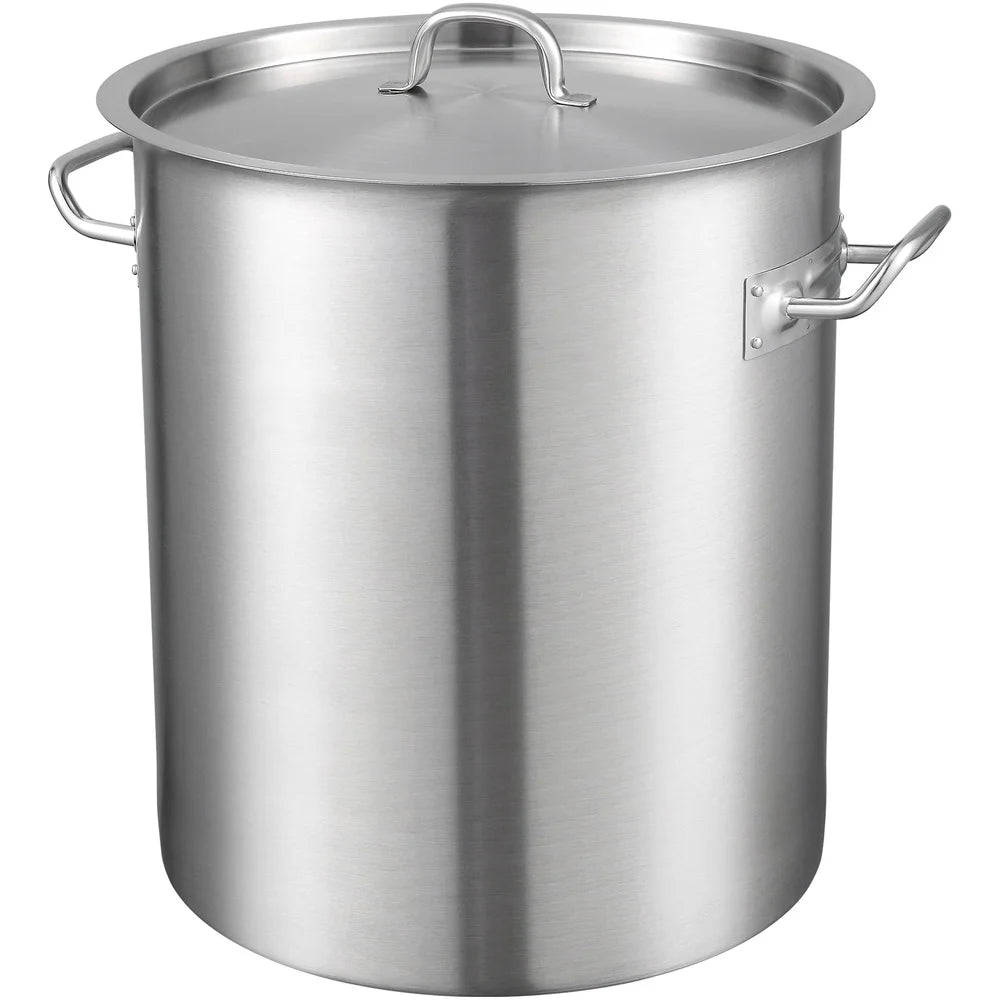 42 Quart Stainless Stockpot Induction Compatible Heavy Duty