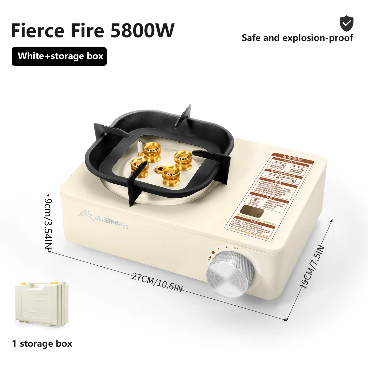 BISINNA Camping Gas Stove Portable Burner for Outdoor Use