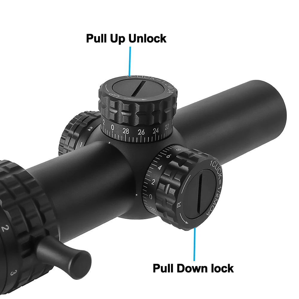 1-5X24 Tactical Optical Rifle Scope with Illuminated Reticle