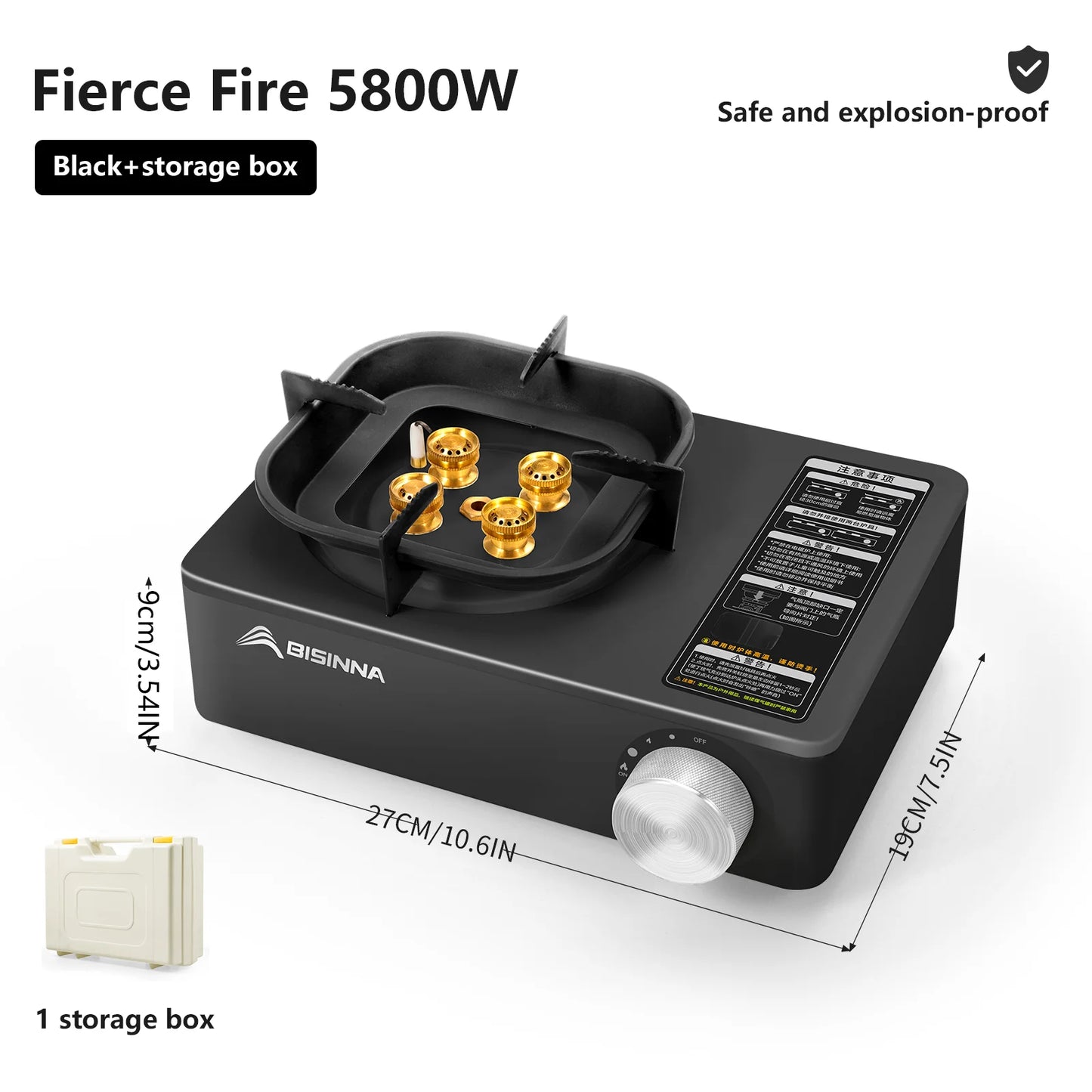 BISINNA Camping Gas Stove Portable Burner for Outdoor Use