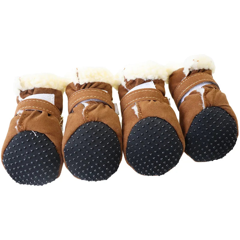 Winter Pet Shoes For Small Dogs Four Piece Set Non Slip