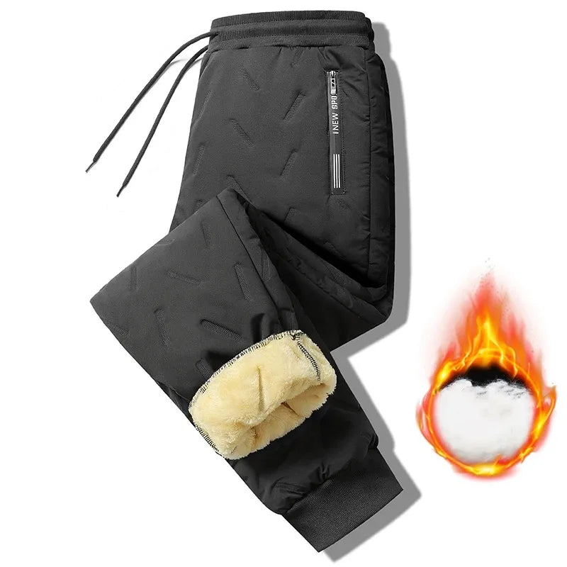 Winter Thickened Women Pants Drawstring Warm Trousers