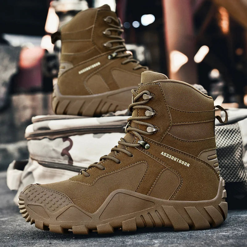CHRLCK Waterproof Hiking Boots Camouflage Tactical Shoes