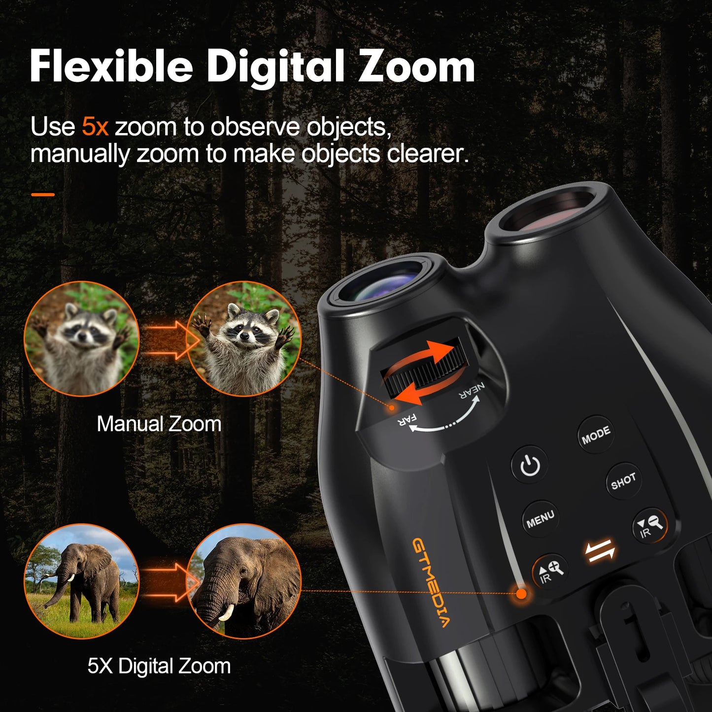 GTMEDIA N4 Night Vision Goggles with Head Strap for Outdoor Use