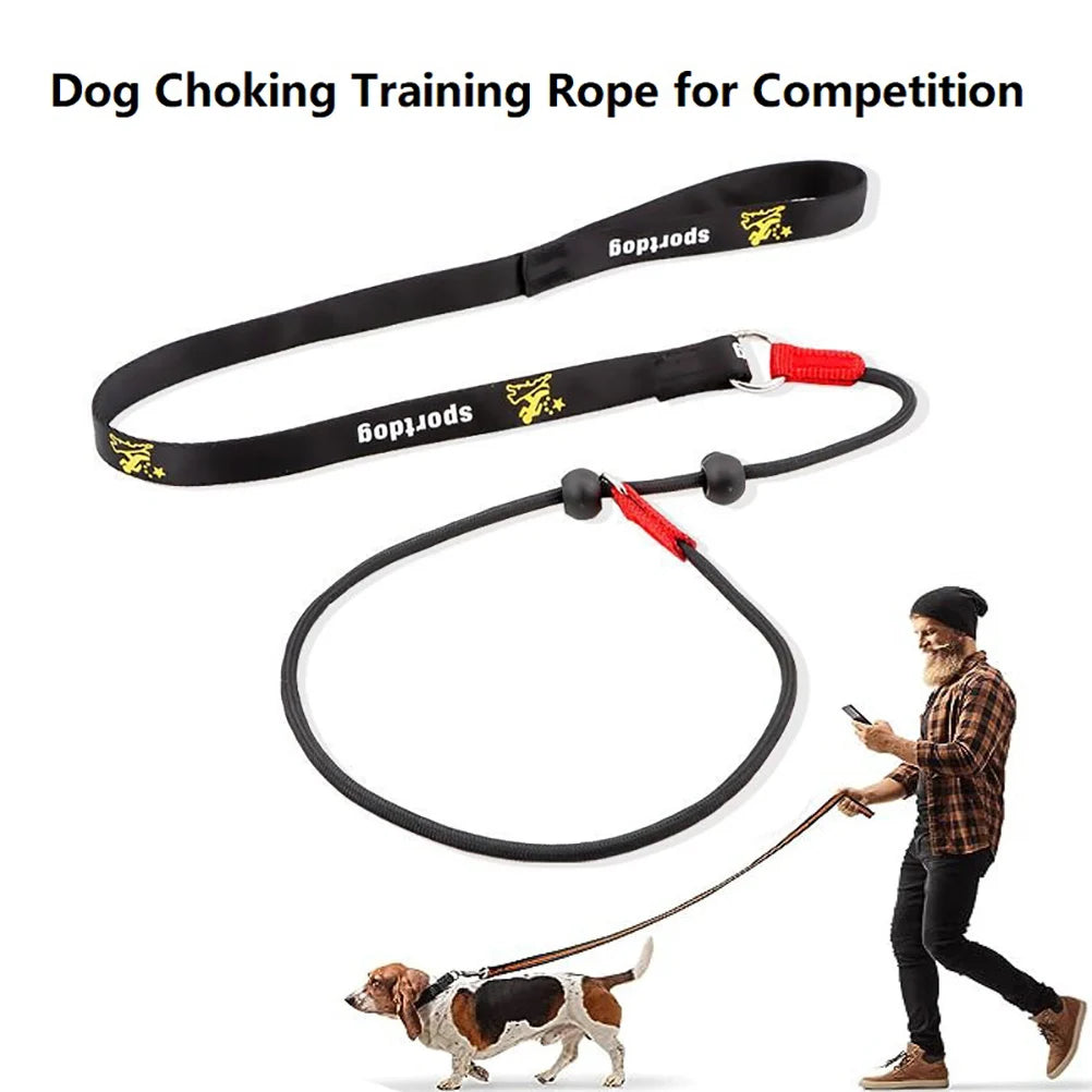 Training Dog Choking Rope Leash 2 In 1 Lead Collar
