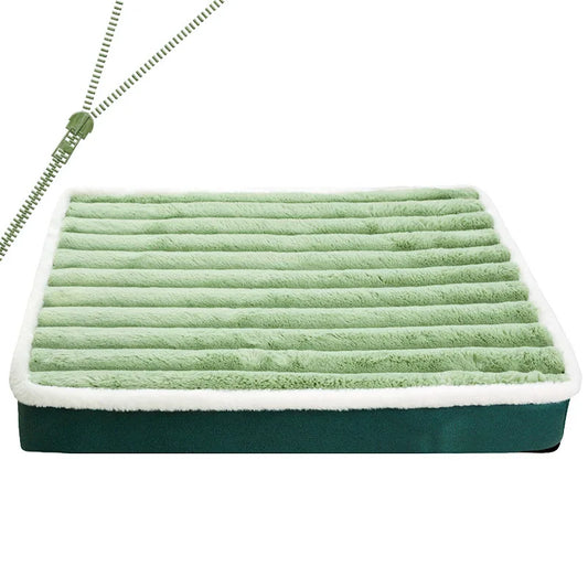 Removable Zipper Dog Bed Mat With Washable Cover For Pets