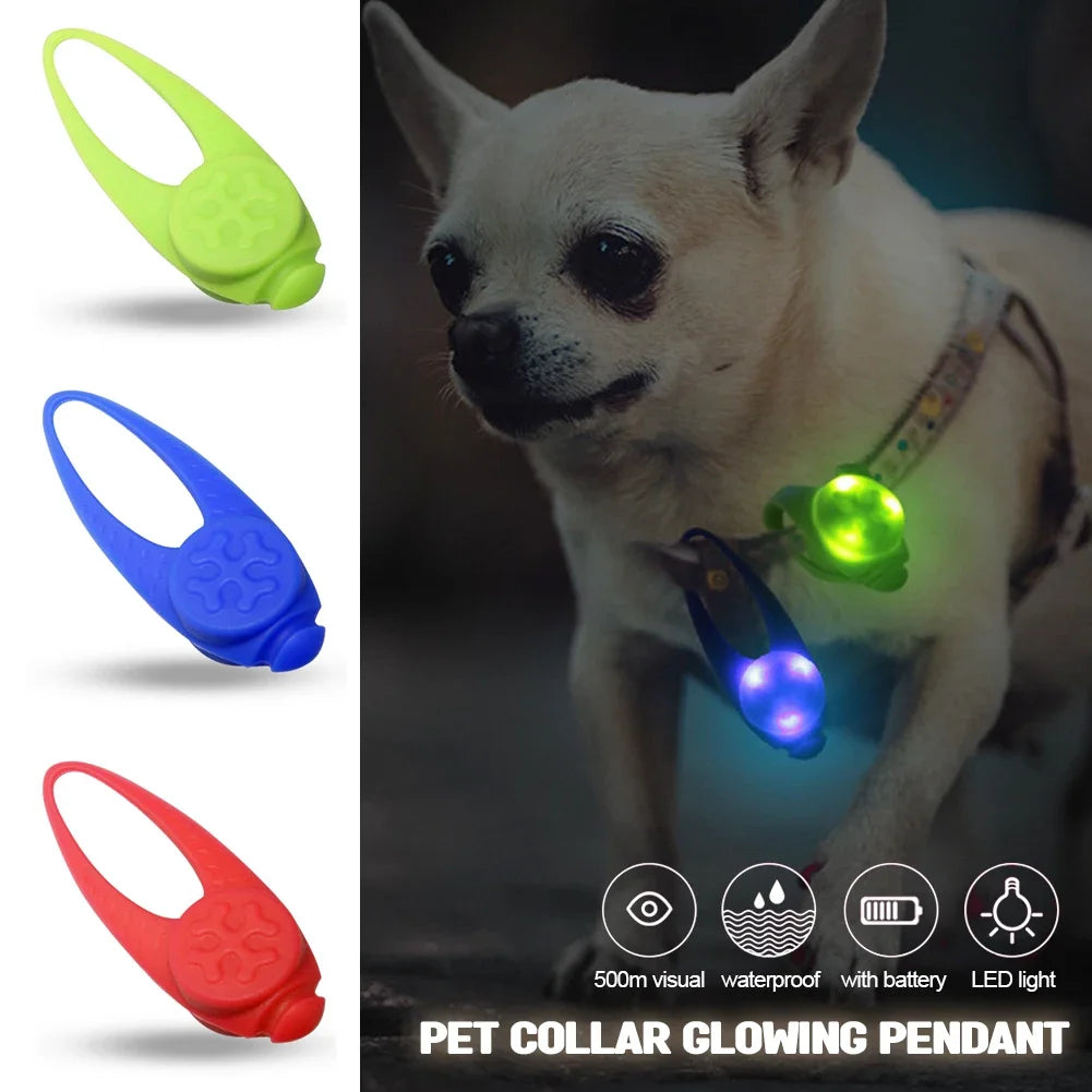 Silicone Glow Pendant Collar Light for Dogs and Puppies