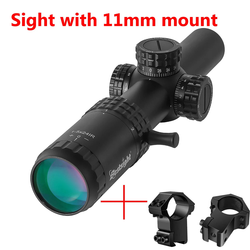 1-5X24 Tactical Optical Rifle Scope with Illuminated Reticle